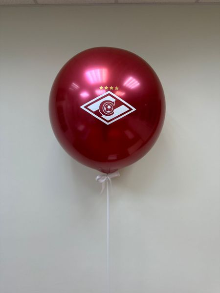 Шар гигант, красный Хром, (61см.) С Вашей надписью.