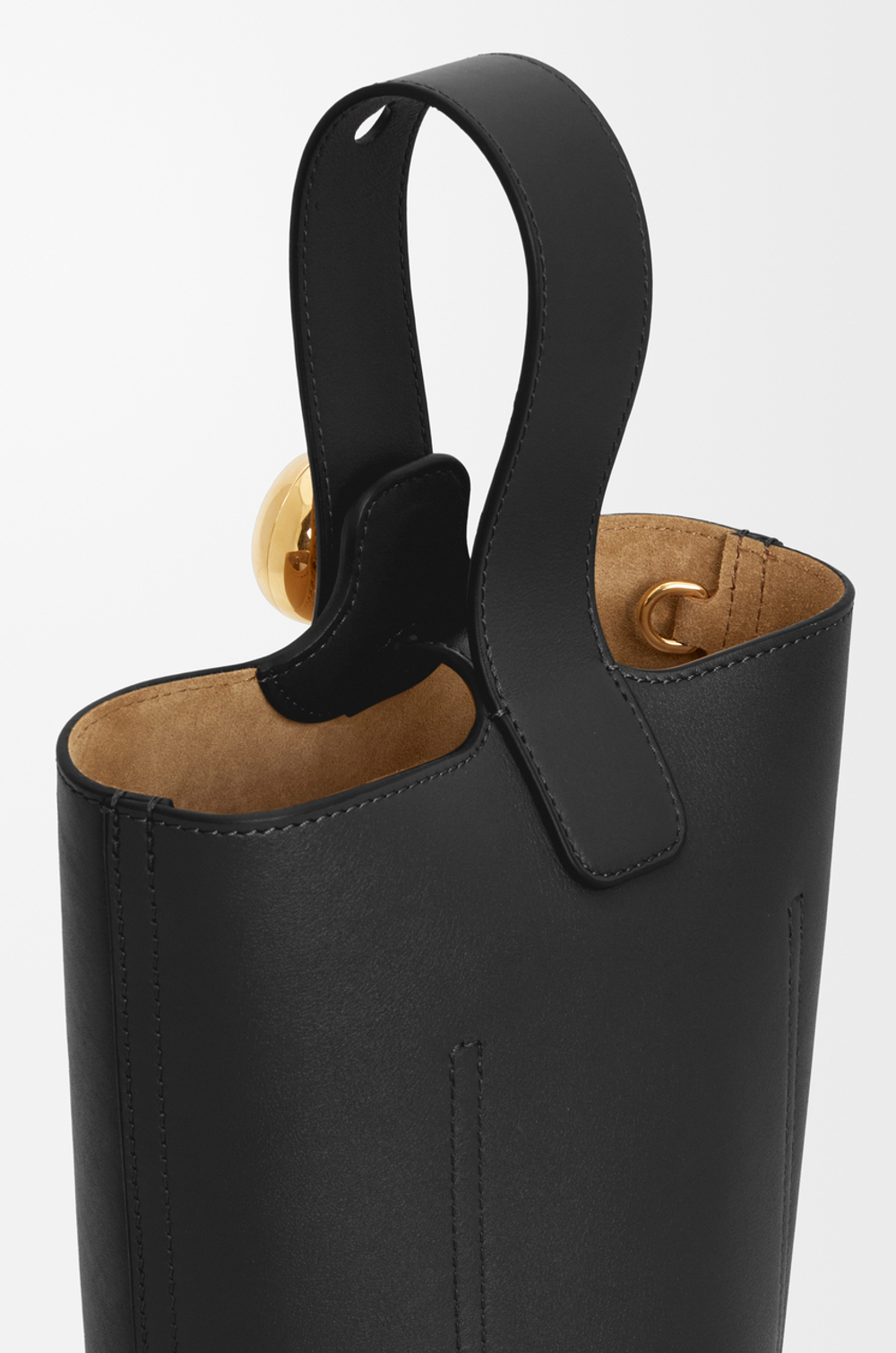 Loewe Мини-сумка-ведро Pebble из гладкой телячьей кожи, черный