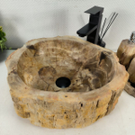 Раковина из окаменелого дерева OD-64493 45*42*15 0175