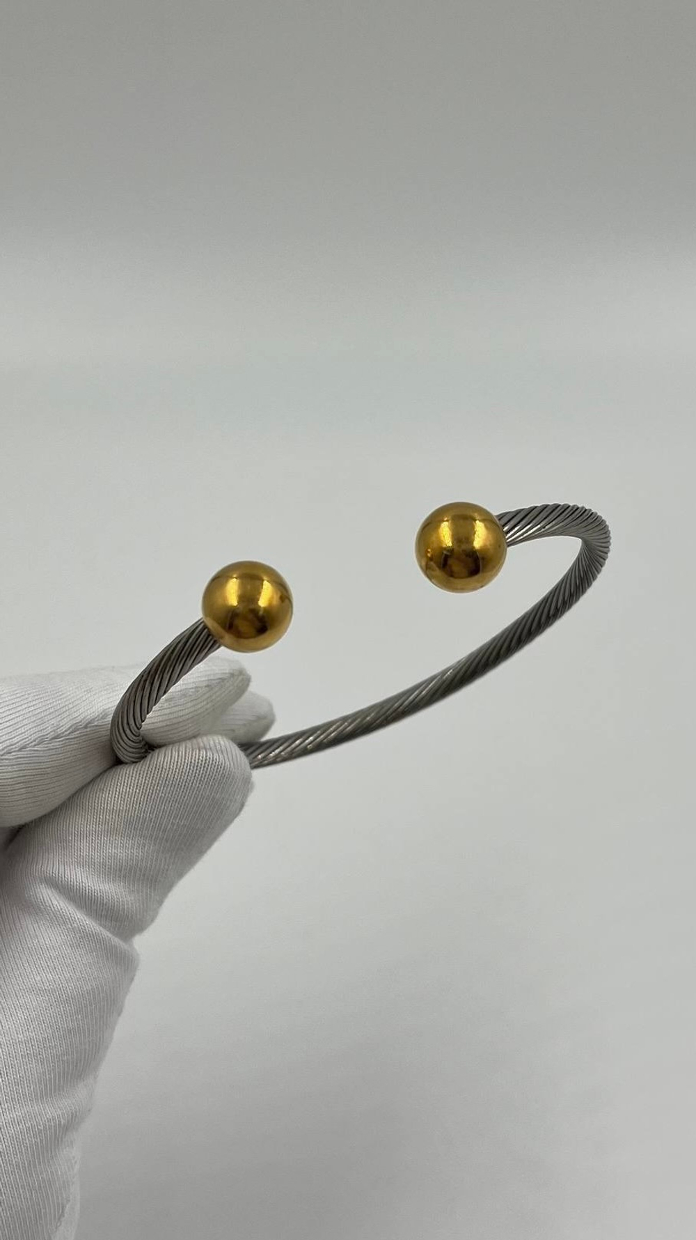 Браслет кафф биколор