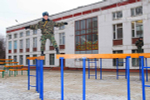 Полоса препятствий Разрушенный мост для спортивной пощадки