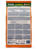 Сухой корм Monge Dog BWild GRAIN FREE Mini корм для взрослых собак мелких пород, беззерновой, из утки с картофелем 2,5 кг
