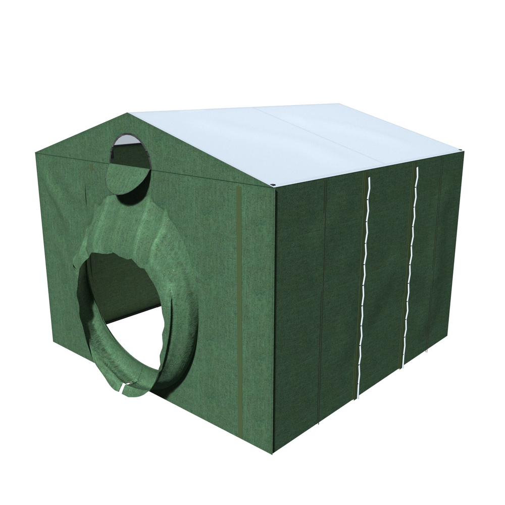 Палатка сварщика МногоТентов (ПС-3) 3x3 м. (Стены брезент ОП/крыша ткань ПВХ).