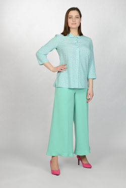 Брюки широкие 2796АЕ, зеленый #184Зб022796АЕ