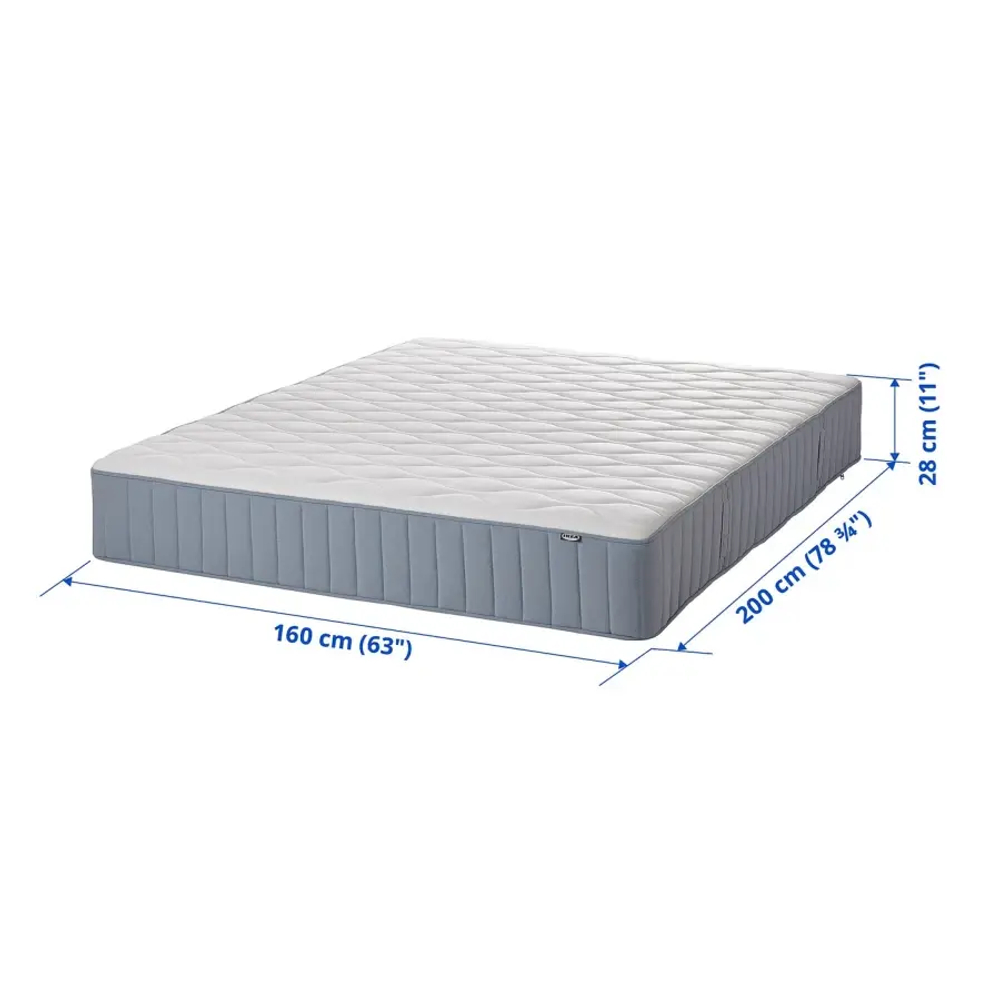 Матрас - VÅGSTRANDA /VАGSTRANDA IKEA/ ВОГСТРАНДА  ИКЕА,  200х160 см, белый/серый