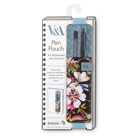 V&amp;A Bookaroo Pen Pouch - Kilburn Black Floral
