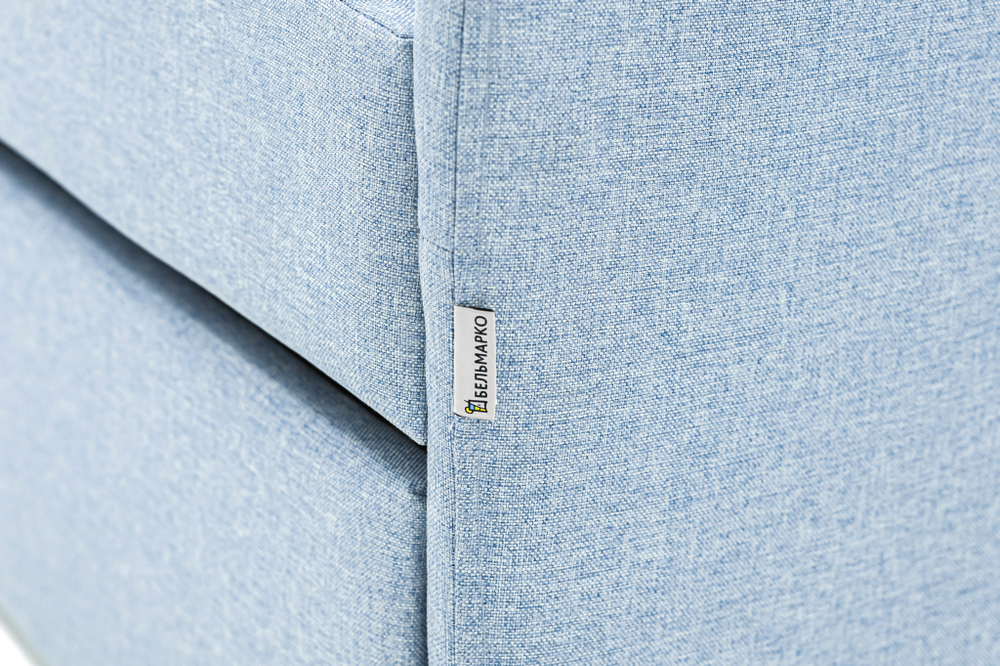 Детская мягкая кровать с ящиком Бельмарко Letmo небесный рогожка