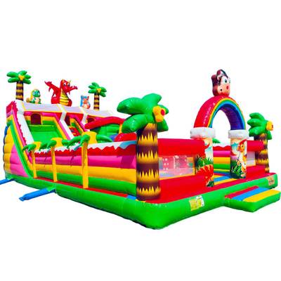 Коммерческий надувной батут «Дракоша и Друзья», 14*7*7 м