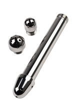 Анальный душ с тремя насадками (Цвет: серебристый)