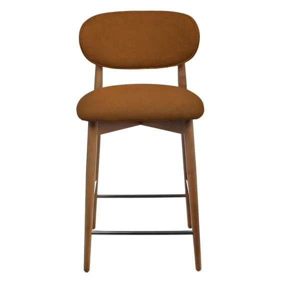 Полубарный стул Mod, орех, терракотовое букле