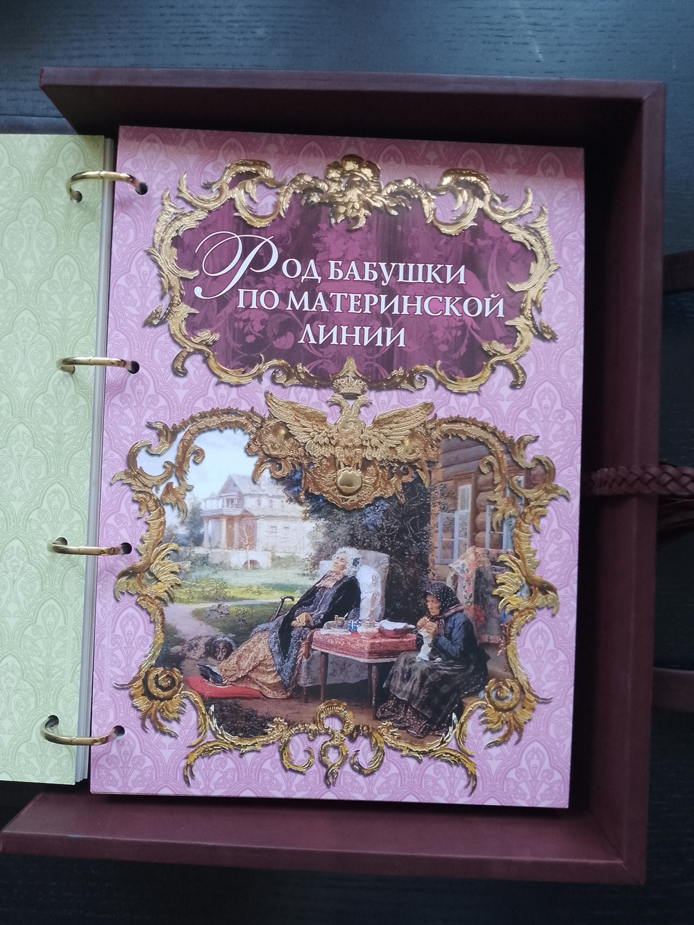 Большая семейная родословная книга "Столетие", натуральная кожа