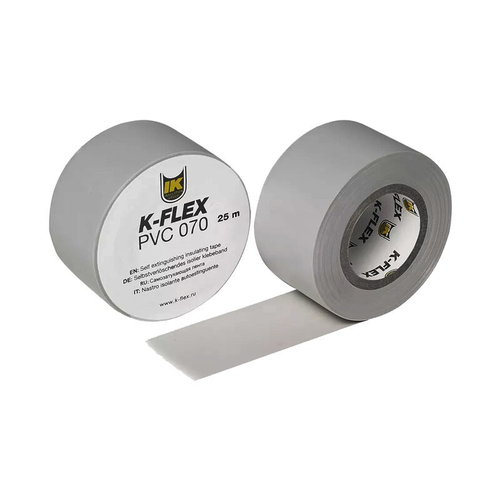 Лента теплоизоляционная K-FLEX PVC AT 070, DN 50, L = 25м, Tmax = 125гр. серый