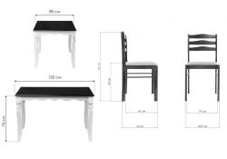 Обеденная группа Хамад dirty oak / white / oak