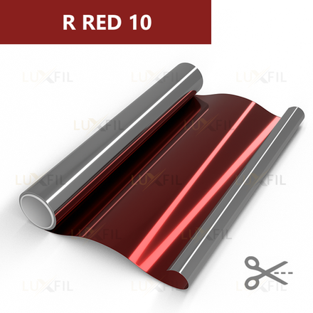 Пленка солнцезащитная зеркальная R RED 10 LUXFIL, на отрез (ширина рулона 1,524 м.)