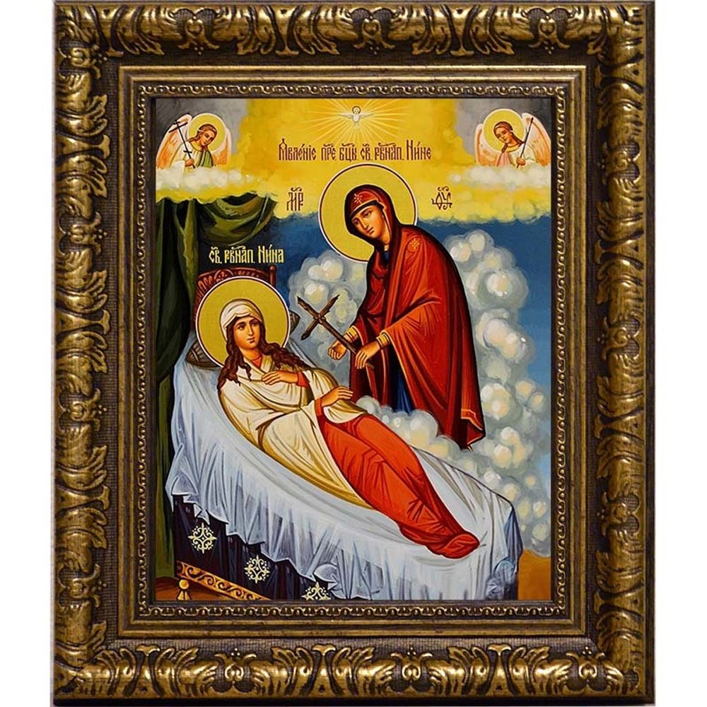 Явление креста святой Нине. Икона на холсте.