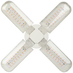 Фитолампа для растений светодиодная ЭРА FITO-36W-RB-E27-FOLD 4-х лепестковая красно-синего спектра 36 Вт Е27 | Фитолампы Е27