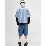 Рубашка SoWhat? Smile укороченная голубая