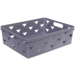 Корзинка для хранения «ЭНИГАРТ», цвет пыльно серый, 33*25.6*11см