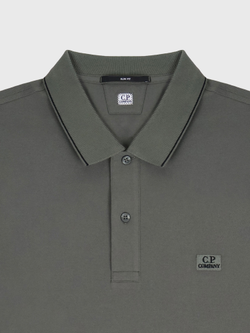 Поло с длинным рукавом C.P. Company Stretch Piquet Line Slim Dark Green
