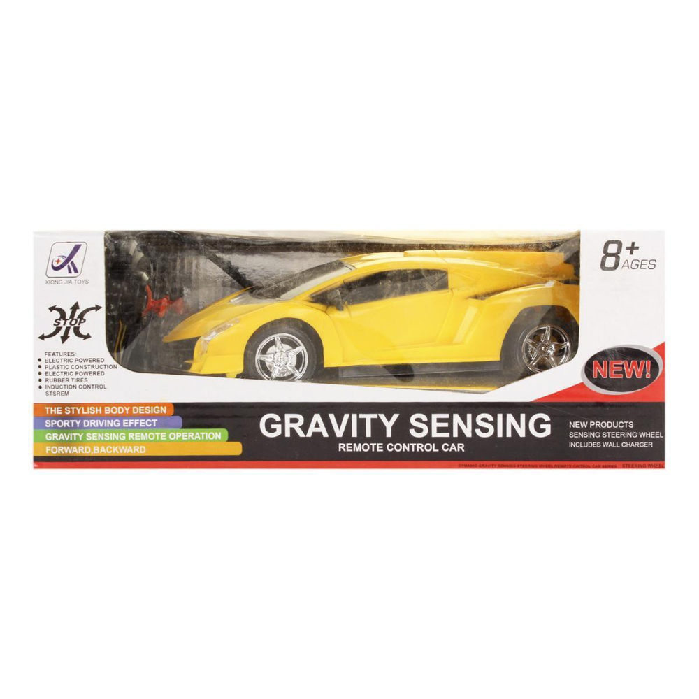 Машина классич.на РУ см, желтая, коробка 797-5