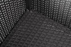 "Лунго" кашпо для цветов большое плетеное из искусственного ротанга, цвет графит