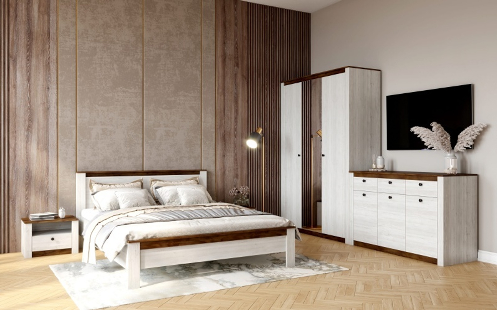 Комод 3 двери. 3 ящика. "Даллас" 1355х400х900