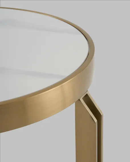 Журнальный столик Калисто 55*55 см светлая и темная керамика