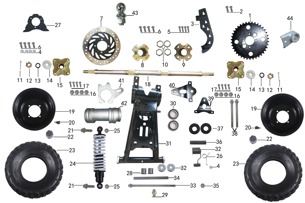 Запчасти к квадроциклу Motax Grizlik T200 | Grizlik T200 LUX. Рис. 1