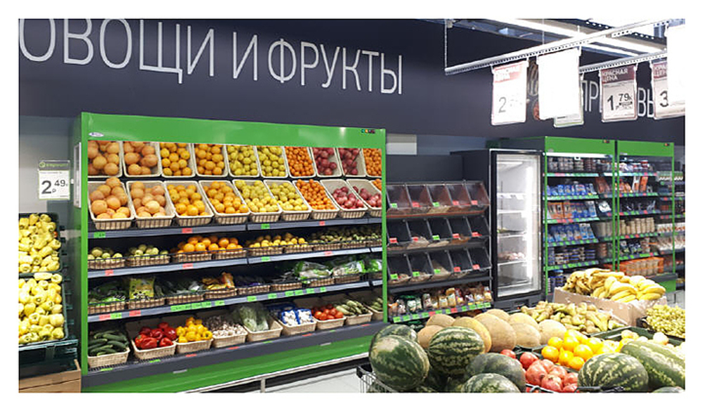 Горка холодильная ENTECO MASTER НЕМИГА П2 CUBE1 250 ВВ (выносной агрегат) пристенная