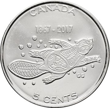 5 центов 2017 Канада «150 лет Конфедерации Канада - Живые традиции»