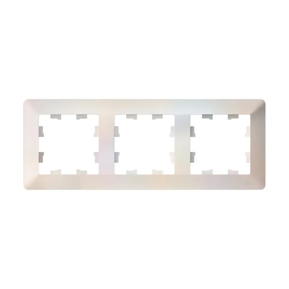 ATLASDESIGN AIR 3-постовая РАМКА, ЖЕМЧУГ/дымчатый белый