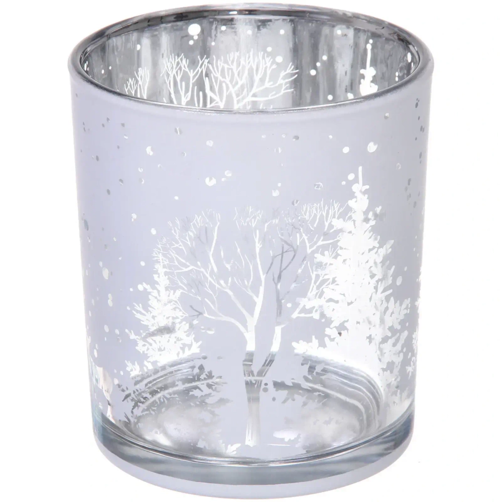 Подсвечник «Зимнее сияние» 8,5*10 см, Белый