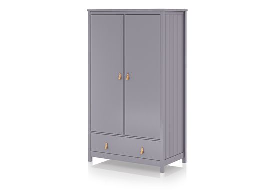 Шкаф Wood 2-х створчатый (серый)