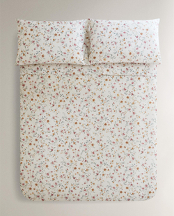 Пододеяльник Zara Home перкаль, хлопок 100%, с цветочным принтом, 6146/088