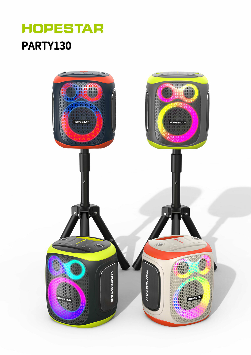 Портативная музыкальная колонка Hopestar Party 130 black/yellow