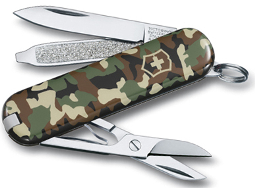 Нож-брелок Victorinox Classic SD, 58 мм, 7 функций, камуфляжный