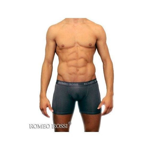Мужские трусы боксеры удлиненные c резинкой Romeo Rossi темно-серые RR7001-04