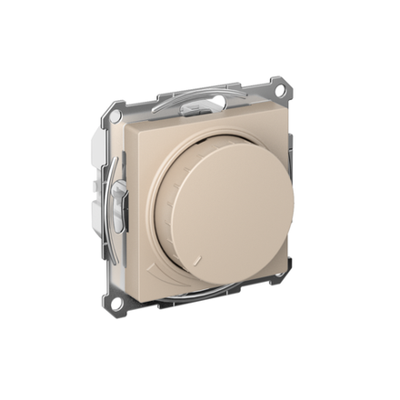 Светорегулятор поворотно-нажимной AtlasDesign (диммер) LED RC 400Вт мех. песочн. SE ATN001223