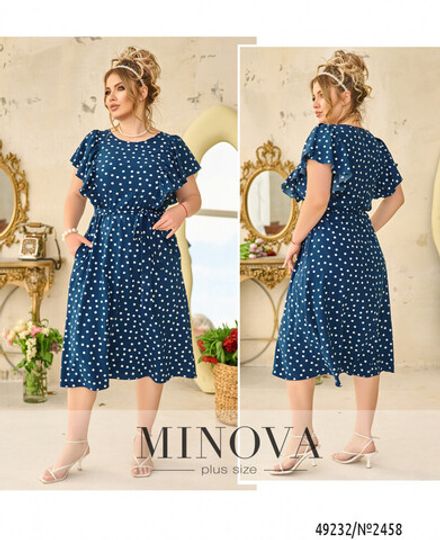 Платье 2458-темно-синий Minova Фото 1