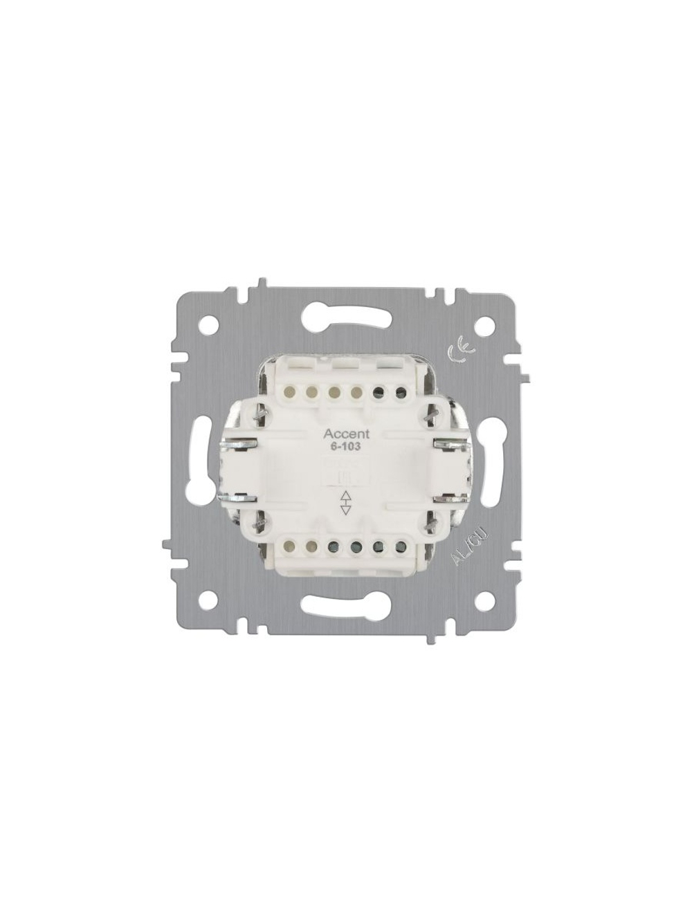 Переключатель 1-кл. СП Accent 6-103-01 10А IP20 250В AL/CU бел. Intro Б0063450