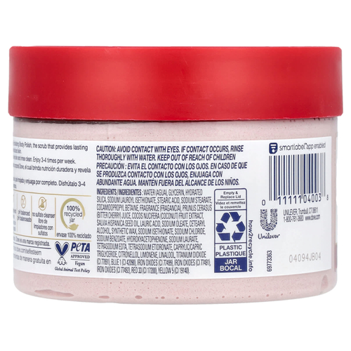 Dove, Скраб для тела, измельченная вишня и молоко чиа, 298 г (10,5 унции)