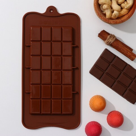 Форма для шоколада "Плитка шоколада" 16х8 см