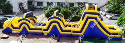 Коммерческая надувная полоса препятствий "Зона экстрима" 20*4*5,5 м