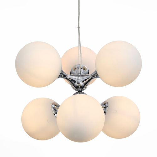 SL549.103.06 Люстра подвесная ST-Luce Хром/Белый E27 6*60W ARTE