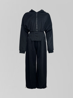 Костюм-тройка Agdali Brand 1023 спортивный из укороченной зип-кофты, широких штанов и корсета