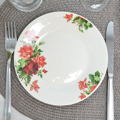 Тарелка плоская 18см Садовница, фарфор, Jewel