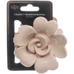 Заколка - краб для волос «AKS - SALVATORE», микс 6 цветов, роза, 7*7см