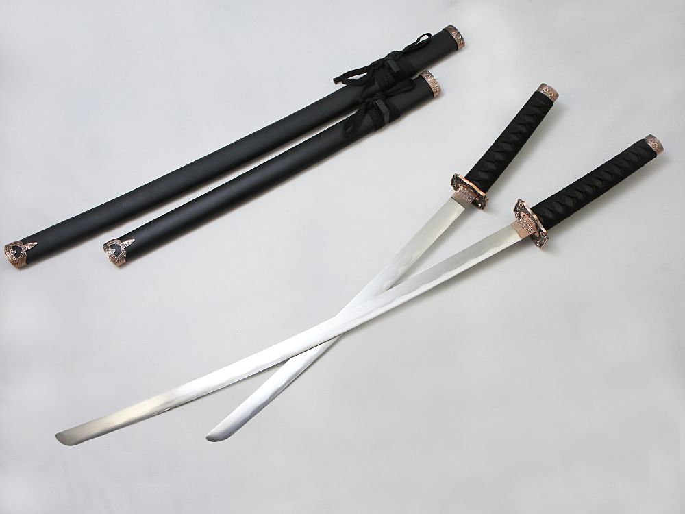 Armas Del Mundo Набор самурайских мечей, 2 шт. Ножны черные, цуба- медная