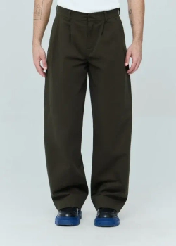 Брюки широкие | dark green