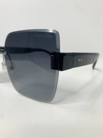 Солнцезащитные очки Rebecca Moore без оправы с металлическим мостиком\Черный шоурум